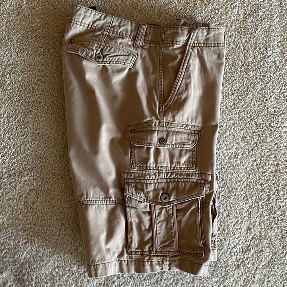 IRON Co. MENS Flat front cargo shorts military outdoor hiking khaki sz 36 - Picture 5 of 7